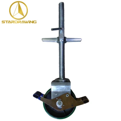 Stardrawing 6 8 Inch Quick Install Adjustable Threaded Stem Scaffolding Castor Wheels