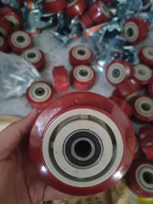 4 5 6 8 Inch PVC/PU Heavy Duty Industrial PP Plastic Core Swivel Plate Caster Wheel with Brake for Trolley Ruedas Pesadas