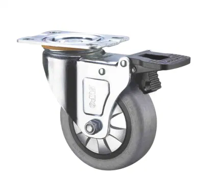 Electroconductive Thermoplastic Rubber Castor Fixed Industrial Caster Wheel for Laboratory
