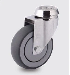 4inch-8inch Swivel Brake Plate Steel Core Red PU Wheels Heavy Duty Casters