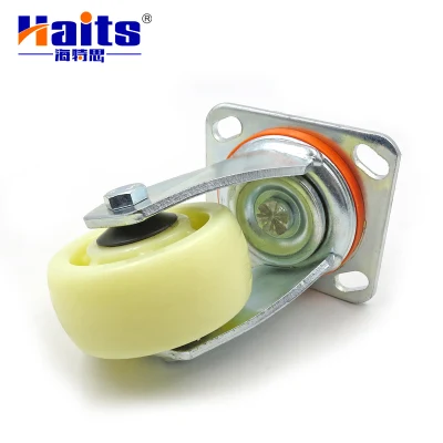 Industrial Caster Swivel Plate Universal Double Brake Flat Caster Heavy Duty Caster Wheel