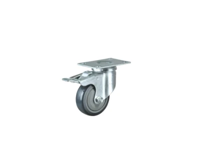 China OEM High Quality 3inch Swivel Top Plate Thermoplastic Rubber Caster Plastic Center with TPR Wheel