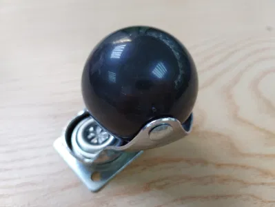 Benyu 2&quot; 1.5&quot; Gray Black Ball Caster with 40mm 50mm Rubber Plastic for Furniture