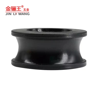 Black Nylon Roller U Groove 6000zz Double Bearing Sliding Rollers Furniture Wheel