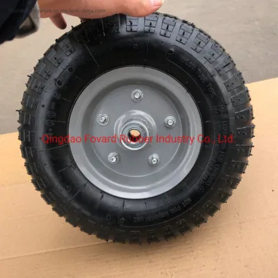 12 Inch 4.00-6 Pneumatic Rubber Wheel for Garden Wagon Cart Trolley Wheelbarrow