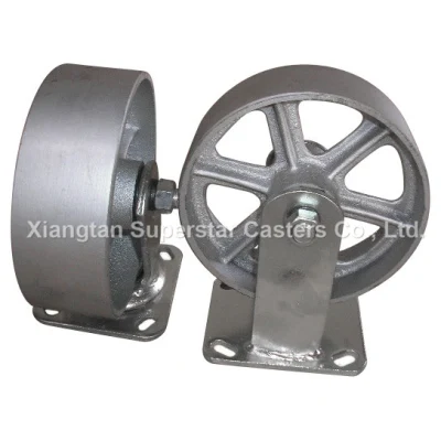 5 Inch Manufacturer Medium Heavy Duty Iron Caster Without Brake (Fix Wheel)