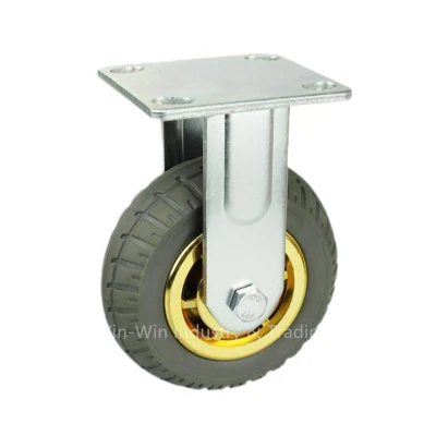 Heavy Duty Caster Solid Rubber Tire Trolley Wheel Anti-Skid Furniture Castor Industrial Caster