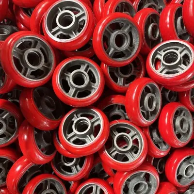 Heavy Duty Trolley Wheels Iron Core Polyurethane Caster Wheel 5 Inch