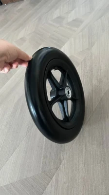 12*2 Inch PU Foam Smooth Replacement Tire and Wheel, Wheelchair Casters
