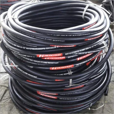 Top Factory Super Long Service Life Industrial High Pressure Hydraulic Braided Rubber Hose Water Oil Air Flexible Steel Rubber Hose