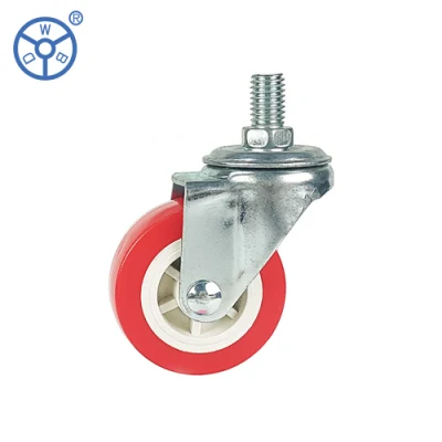Popular Furniture Light Duty Small Red Industrial PVC 2 Inch 3 Inch 4 Inch Castor Wheels