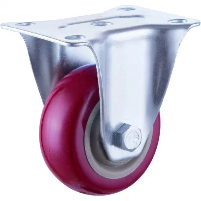 Wholesale Professional Replacement Rueda Industrial Silent Wear-Resistant PU Caster Wheels with Brake