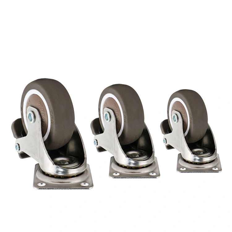 Winstar 1/1.25/1.5/2 Inch Heavy Industrial High Quality Rotate Trolley Wheel Caster with Brake