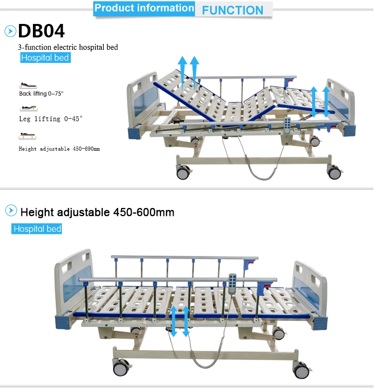 3 Function Electric Hospital Bed High Standard Quality Manufacture Supply
