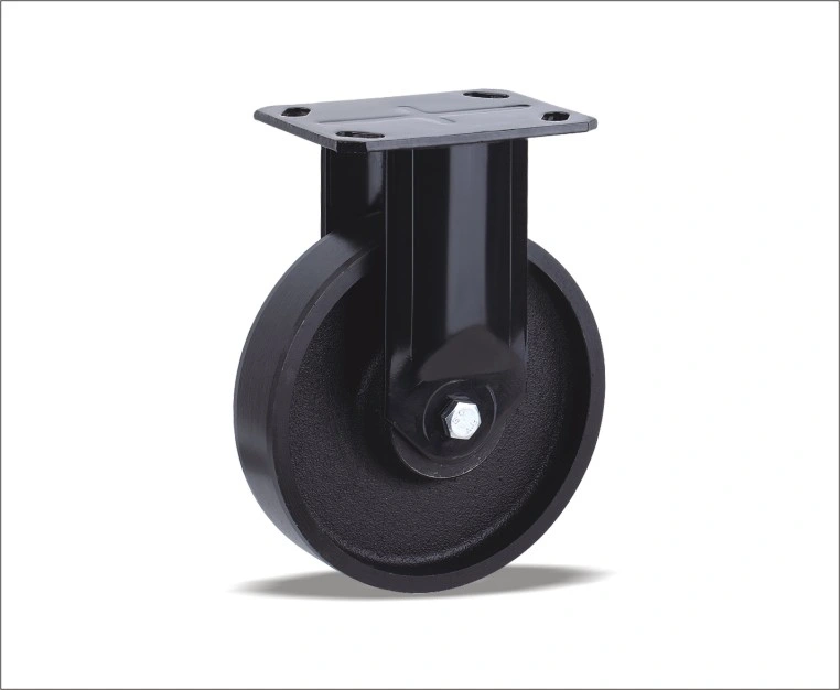 Swivel Caster with PU Wheel Body Made of Grey Cast Iron and a High-Quality Polyurethane Welded Steel Twin Wheel Castors