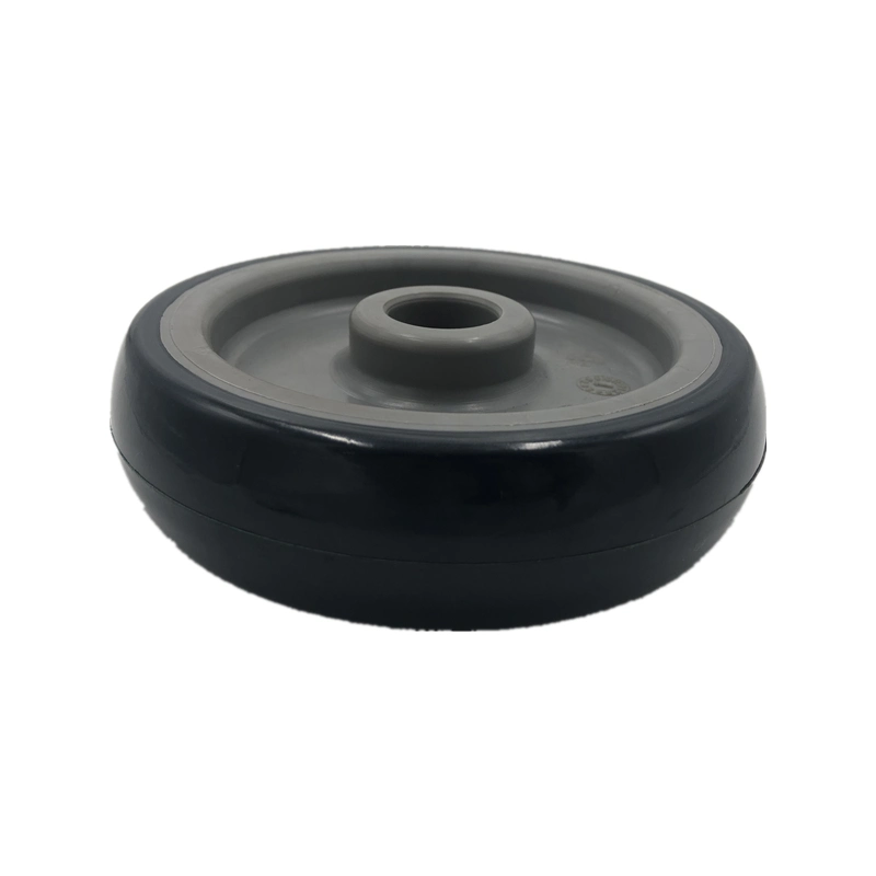 200mm 6 in Stopper 125mm Heavy Duty Industrial Metal Large Cast Plastic Caster Rubber Wheel