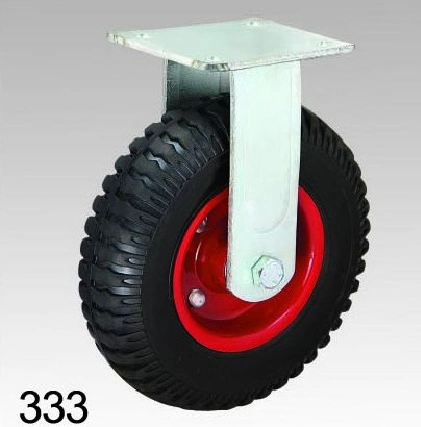 Black Rubber Wheel Rigid Plate Top Caster