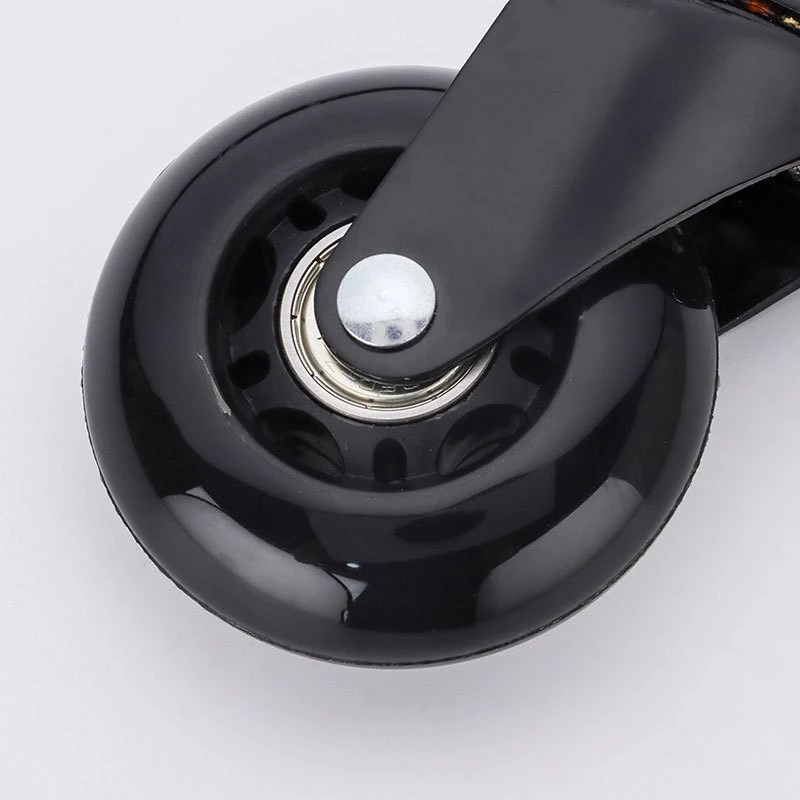 Dining Car Cabinet 2.5 Inch Black PU Swivel Casters with Threaded Stem