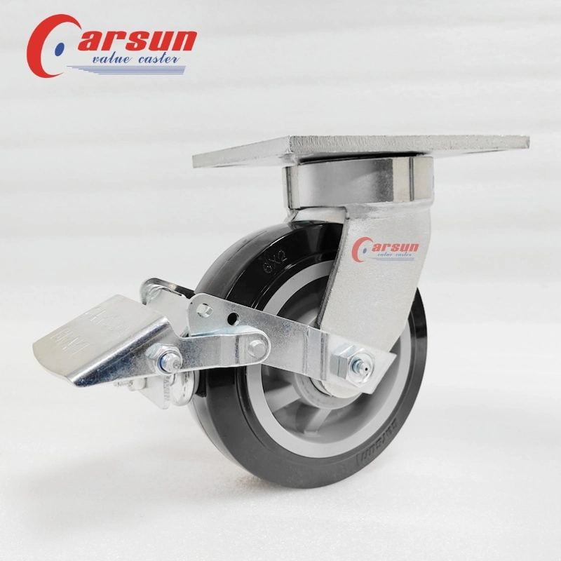 Ultra Heavy Industrial Casters 6 Inch Modified Nylon Wheel Rigid Casters