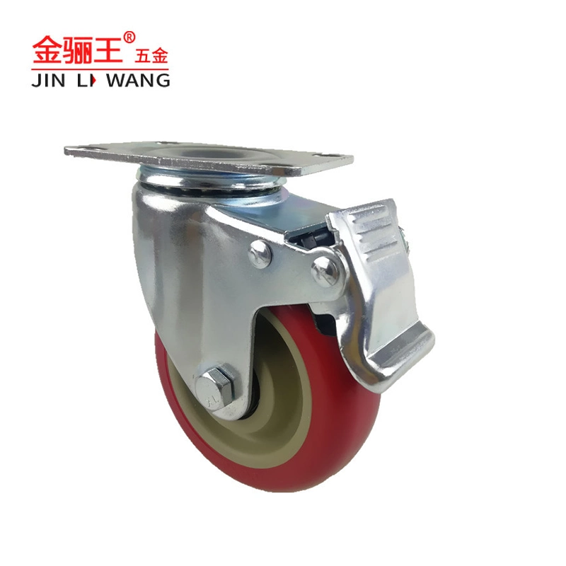 Custom Wholesale 2.5 3 4 5inch Rubber Casters Wheels Furniture Heavy Duty Casters Swivel Wheel Caster with Brake Industrial Rotating Wheel Castor for Trolley