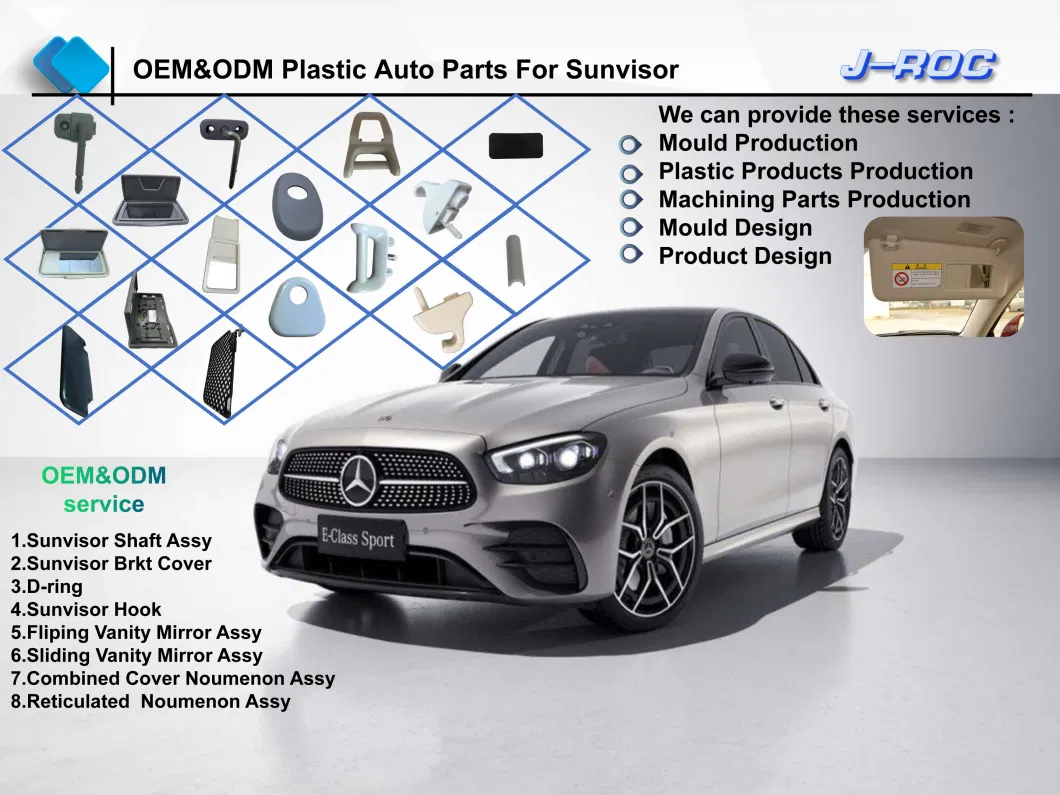 OEM/Customized PP/Nylon/ABS/PC/POM/PVC/PE/PS/Pet Injection Molding Moulding Parts Plastic Products for Car/Auto/Tractor/Vehicle Visor Sunvisor