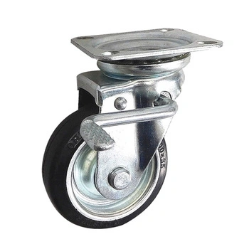 Soild Rubber Wheel Supplier Furniture 8&quot; Swivel Total Locking Caster Wheels for Foklift /Container