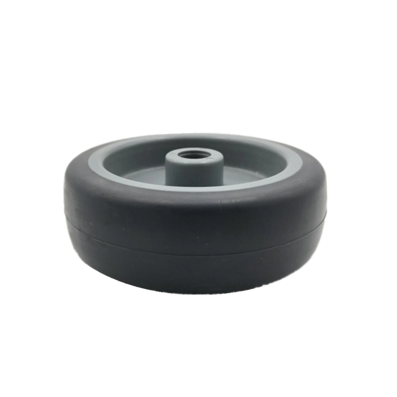 200mm 6 in Stopper 125mm Heavy Duty Industrial Metal Large Cast Plastic Caster Rubber Wheel