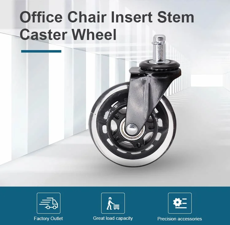 75mm Caster Wheel Suppliers Rollerblade Office Chair Caster Wheels Furniture Assembly Hardware Plastic Trolley Caster Wheels with Castor