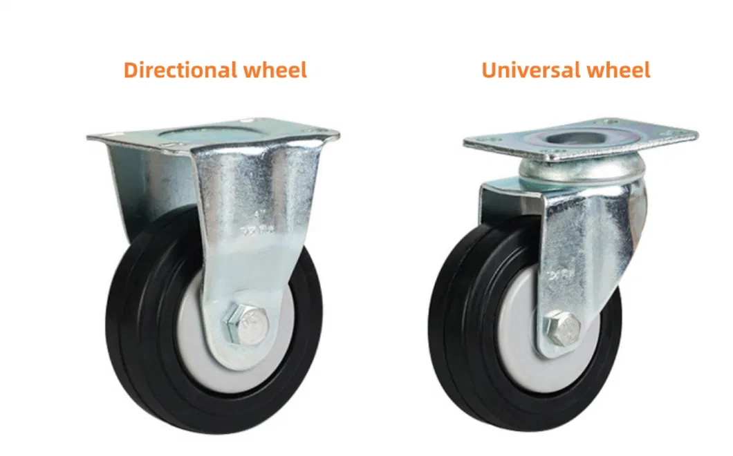 Double Bearing Load Capacity PU Wheel Rigid Caster