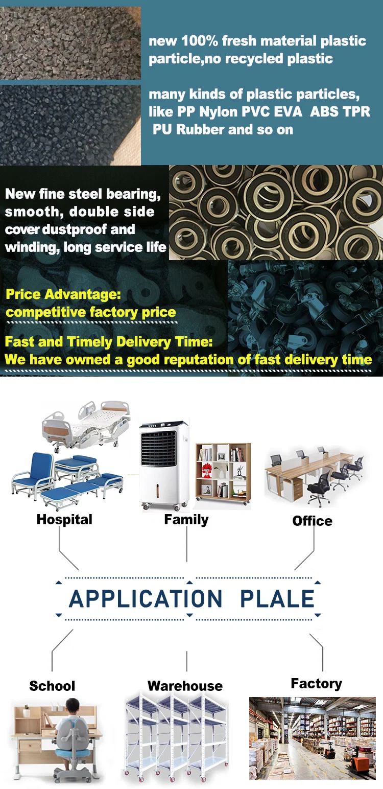 Jq Caster Central Lock Hospital Medical Bed Caster Wheel