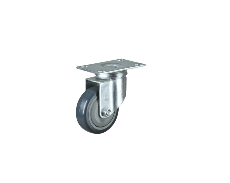 China OEM High Quality 3inch Swivel Top Plate Thermoplastic Rubber Caster Plastic Center with TPR Wheel