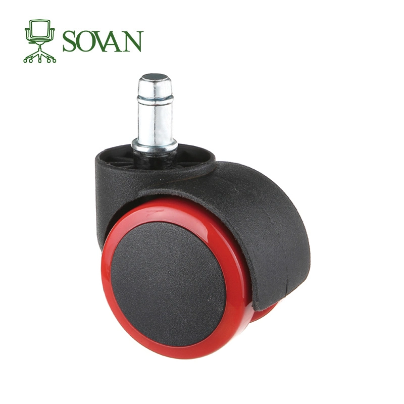 Stainless Steel Hoock Black Wheel Casters for Office Chairs