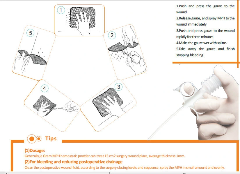 Manufacture ISO Approved Surgiclean 0.5g, 1g, 3G, 5g Medical Supplies Hemostasis