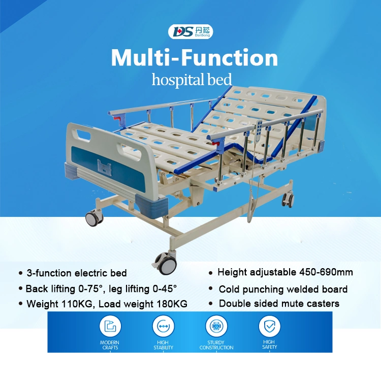 3 Function Electric Hospital Bed High Standard Quality Manufacture Supply