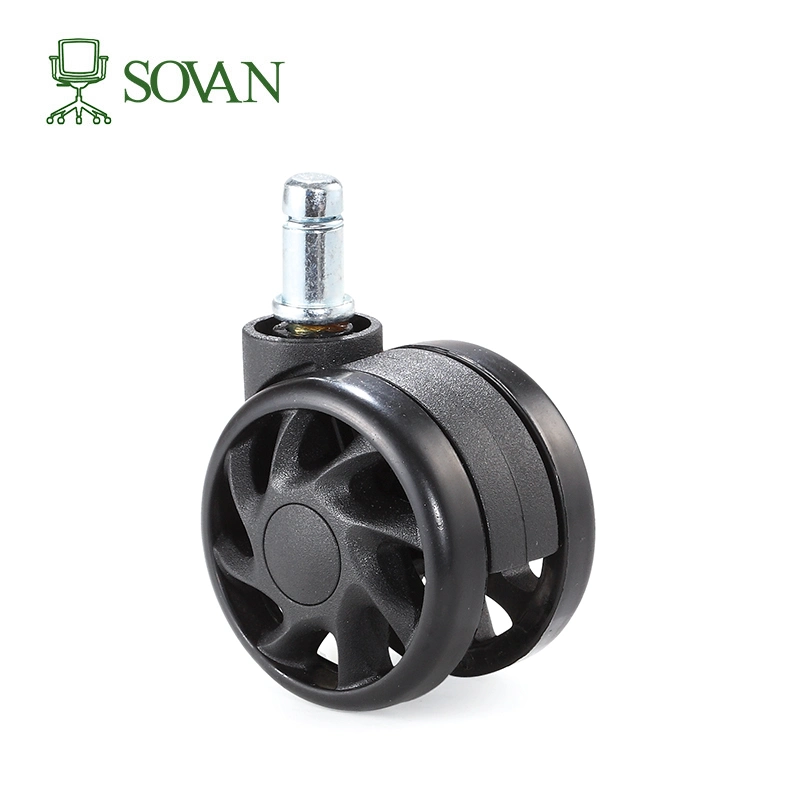 Stainless Steel Hoock Black Wheel Casters for Office Chairs