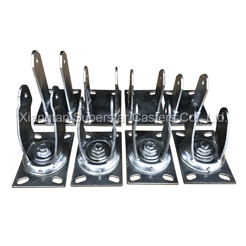 4 5 6 8 Inch High Strength Black Rubber Cast Iron Core Trolley Wheel