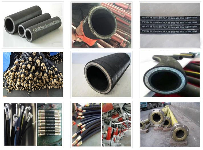 Top Factory Super Long Service Life Industrial High Pressure Hydraulic Braided Rubber Hose Water Oil Air Flexible Steel Rubber Hose