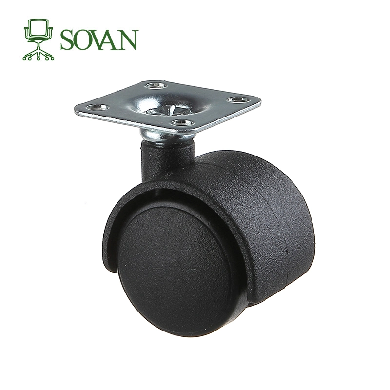 Stainless Steel Hoock Black Wheel Casters for Office Chairs