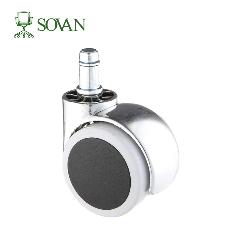 Stainless Steel Hoock Black Wheel Casters for Office Chairs