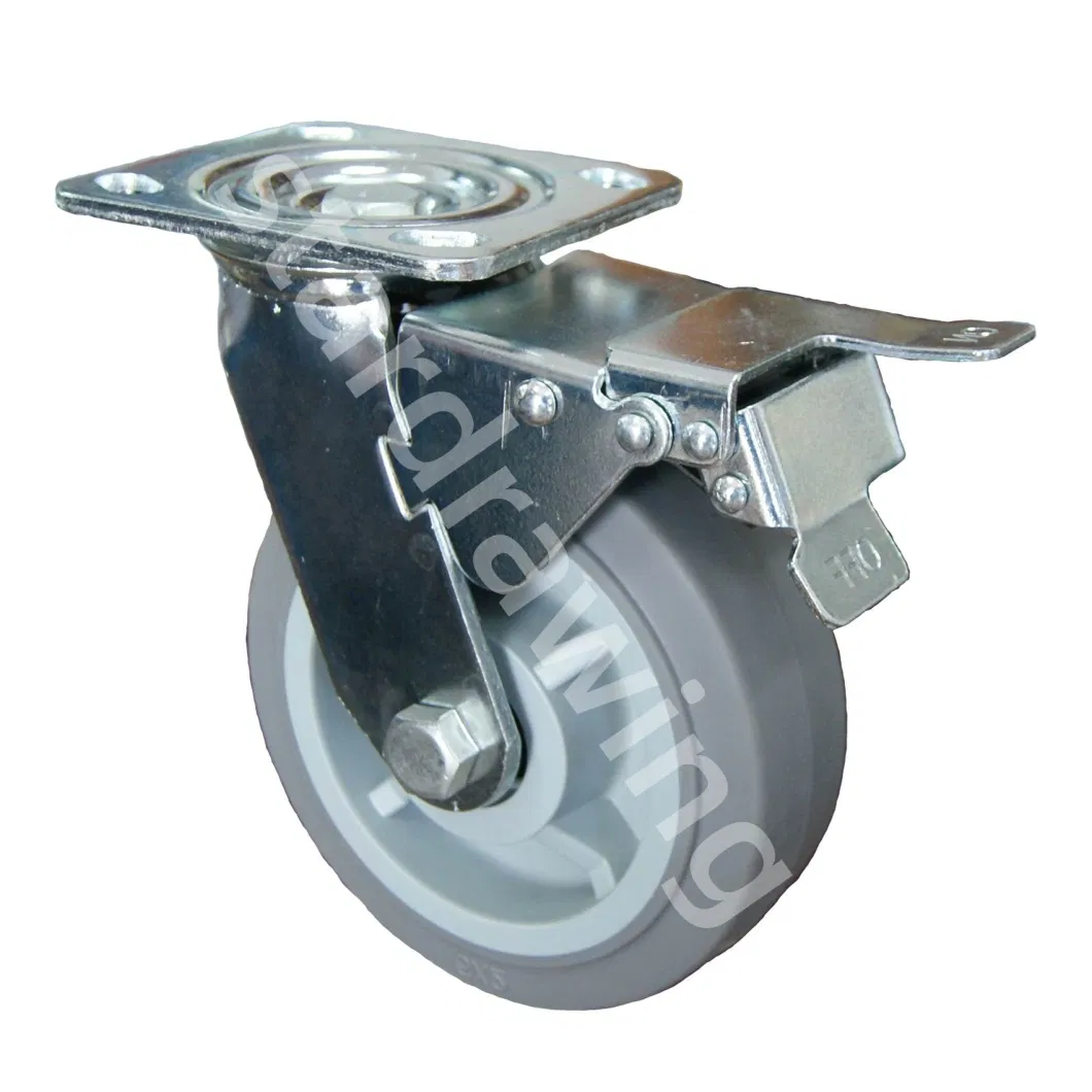 Stardrawing Heavy Load Swivel TPR Caster Rubber Caster Wheel