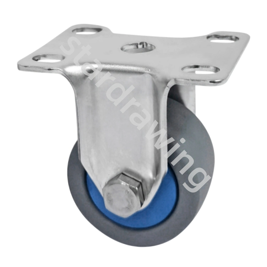 Stardrawing Swivel 50mm TPR Wheel Stainless Steel Casters with Brake