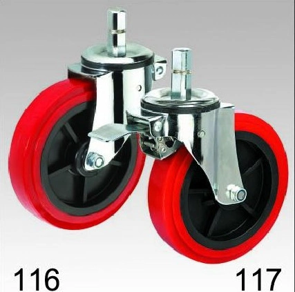 Black Rubber Wheel Rigid Plate Top Caster