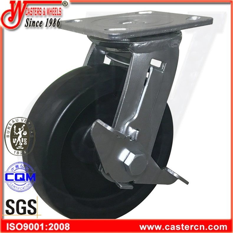 6&quot;X2&quot; Heavy Duty Black PP Swivel Casters with Side Brake