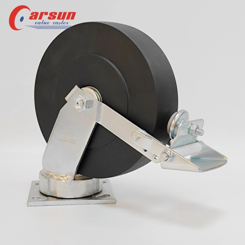 Ultra Heavy Industrial Casters 6 Inch Modified Nylon Wheel Rigid Casters