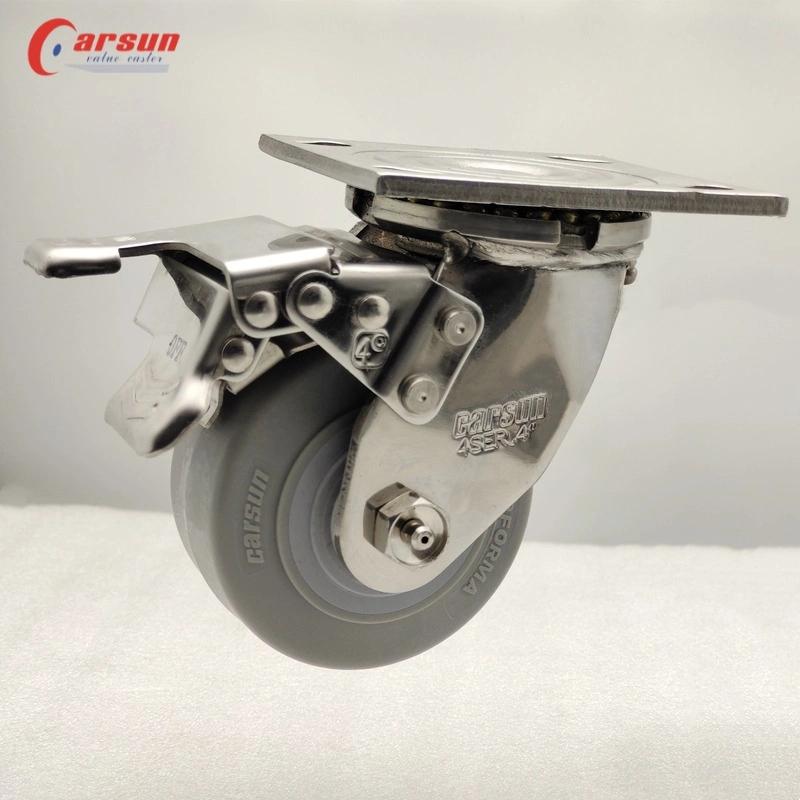 Stainless Steel Castors 3/4/5/6/8inch Industrial Caster Wheels with Rust Prevention and Corrosion Resistance