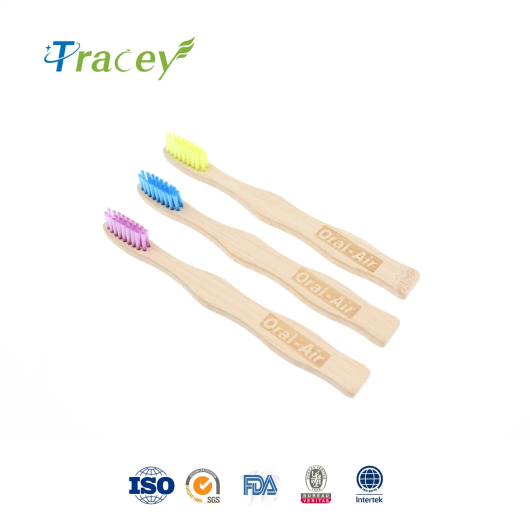2021 Natural Soft Castor Oil Bristle Biodegradable Wooden Bamboo Toothbrush 4 Sets Packed Amazon Hot Selling New Arrivals