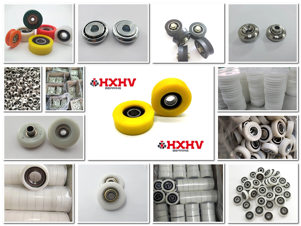 HXHV Single V groove window nylon bearing pulley sliding aluminium roller wheel for Furniture casters