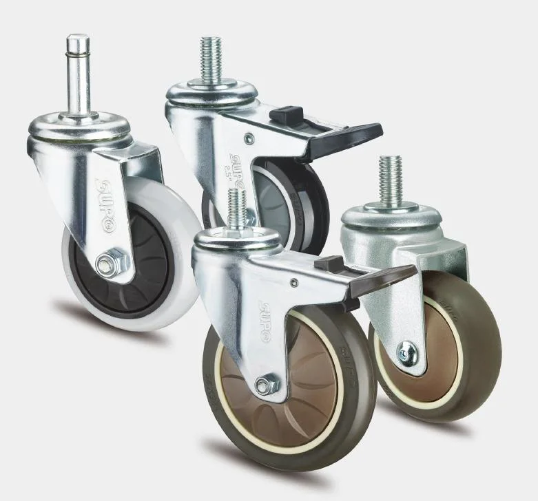 Supo Best Selling PU PA TPR Industrial Castor Caster Wheel for Cleaning Catering Equipment