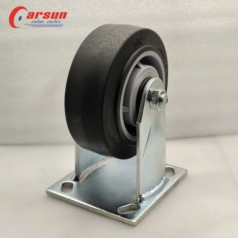 Industrial Castors 3/4/5/6/8 Inch Thermoplastic Rubber Wheels Casters Grey TPR Casters