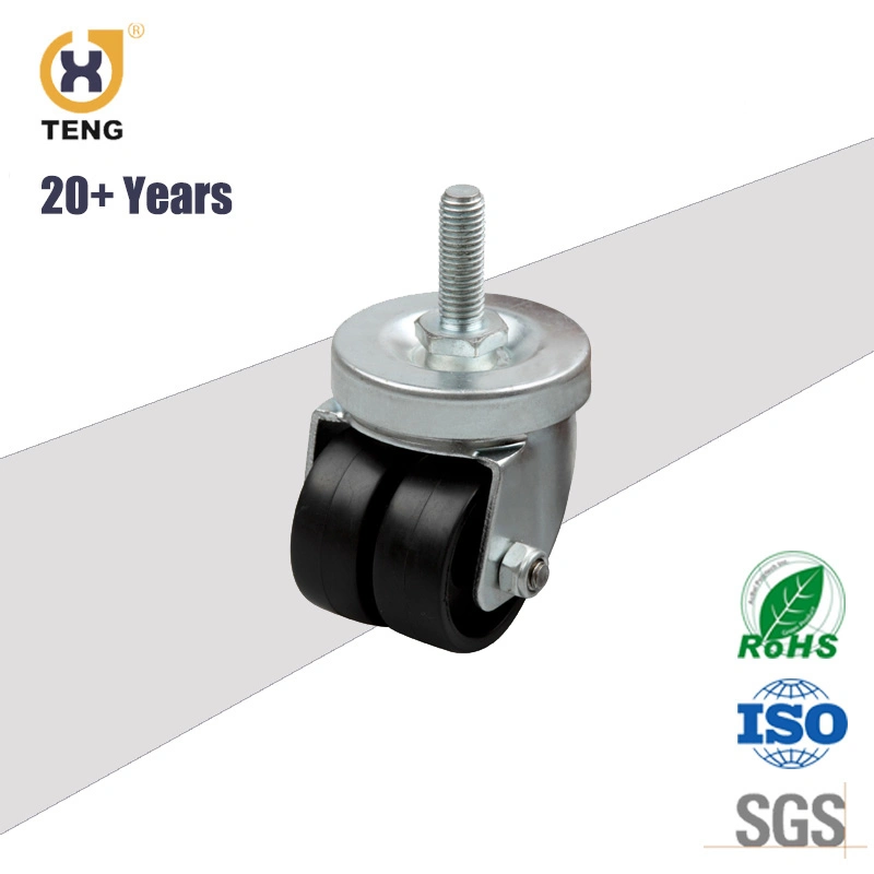 Industry Small Wheel High Load Capacity 2 Inch PA Double Wheel Caster Furniture Castor Wheel